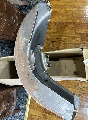 Vintage (possibly 64?) Harley Davidson Steel. Front Fender