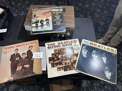 Lot of 4 Vintage Beatles Vinyl Records