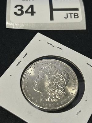 1921 Morgan Silver Dollar. Appears BU