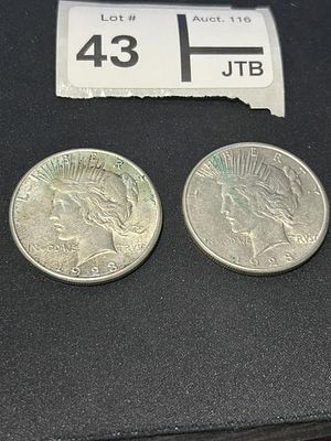 1923 S Peace Dollar Lot of 2