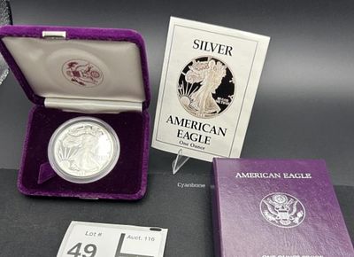 1988 liberty 1 oz fine silver dollar