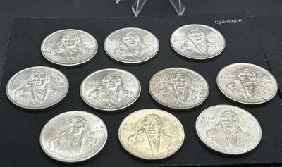 1978 Mexican 100 Pesos 72% Silver Coin Lot of 10