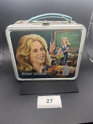 Bionic Woman Metal Lunchbox - 1977. : No Thermos