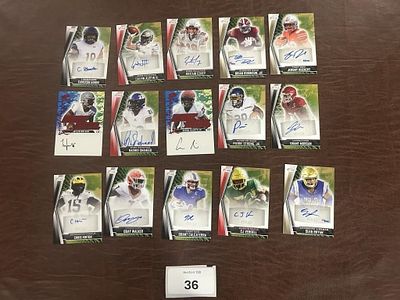 Football Card Autograph Lot of 15: