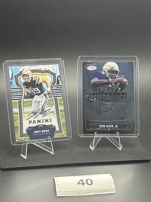 Football Card Autograph Lot:. Joey Bosa 21/49 Kevin Austin JR 1/25