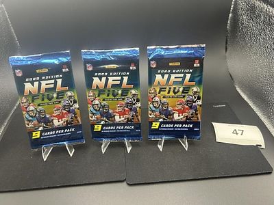 PANINI 2020 NFL Five Booster Pack Lot of 3