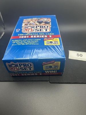 1991 Pro Set NFL Football Series 1:Factory Sealed. Box of 36 Wax Packs