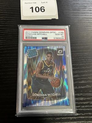 2017 Donruss Optic Donovan Mitchell #188 Shock. PSA 10 GEM MT RC