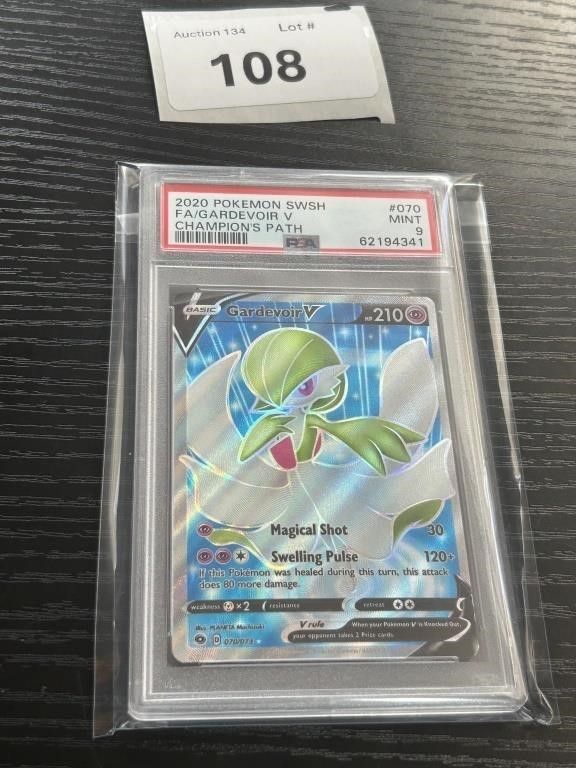 2020 Pokemon SWSH FA Gardevoir V. Champion's Path #070 PSA 9