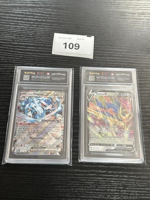 Pokemon Lot of 2. Steven's Metagross ex - SV10 
Pok&eacute;mon TCG Zacian V Crown Zenith
