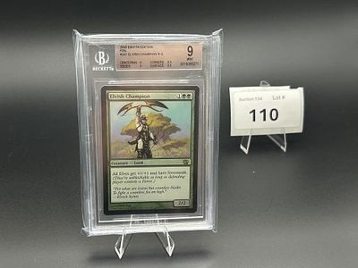MTG Elvish Champion Foil. Eigth Edition Becket Graded 9