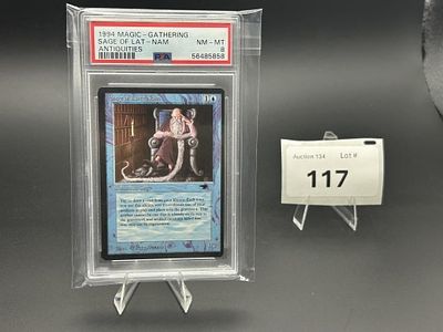 MtG Sage of Lat-Nam. Antiquities Graded PSA 8