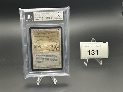 MTG Circle of Protection White. Alpha Graded Beckett 8