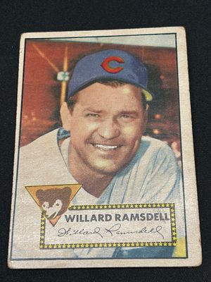 1952 Topps Willard Ramsdell #114 Chicago Cubs Baseball Card. 1952 Topps baseball card featuring 