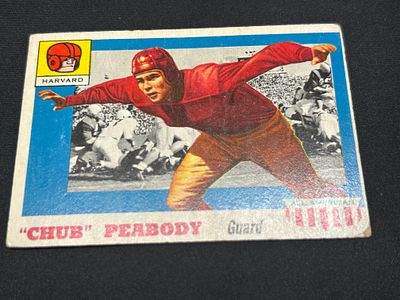 1955 Topps All-American Football Card Number 72 Endicott Chub Peabody. Topps All-American series 