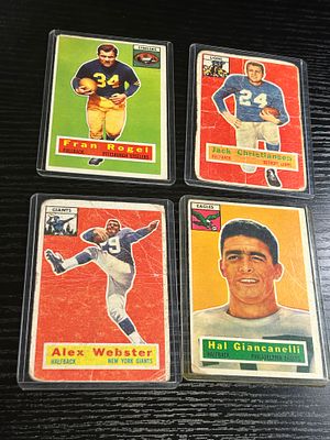 A Collection of Four 1956 Topps Football Cards. A collection of four original 1956 Topps 
