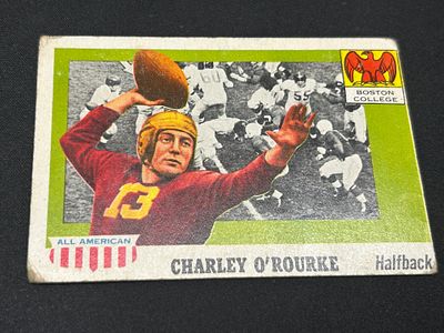 1955 Topps All-American Charley O'Rourke Card Number 90. 1955 Topps All-American football card 