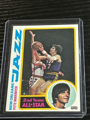 1978-79 Topps Pete Maravich New Orleans Jazz Card Number 80. Topps basketball trading card 