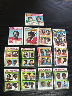 A Collection of 13 Topps American Football Cards, 1975-1978. A collection of 13 Topps American 