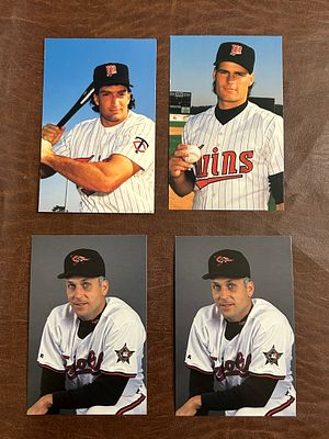 A Collection of Four Minnesota Twins and Baltimore Orioles Fan Response Photo Cards, circa 1993. 