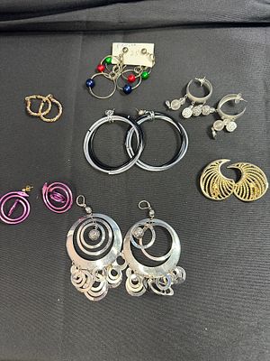 Costume Jewelry Earrings. An assortment of contemporary costume jewelry earrings featuring 