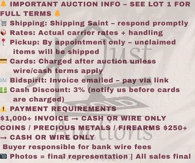 PLEASE READ-Important Auction Policies. Welcome to Just Sold Auctions! Please review the 