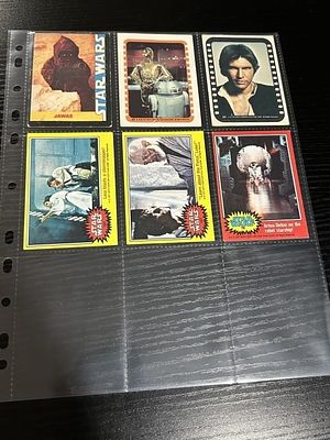 1977 Topps Star Wars Trading Cards Lot of 6. Lot of (6) 1977 Topps Star Wars cards including 