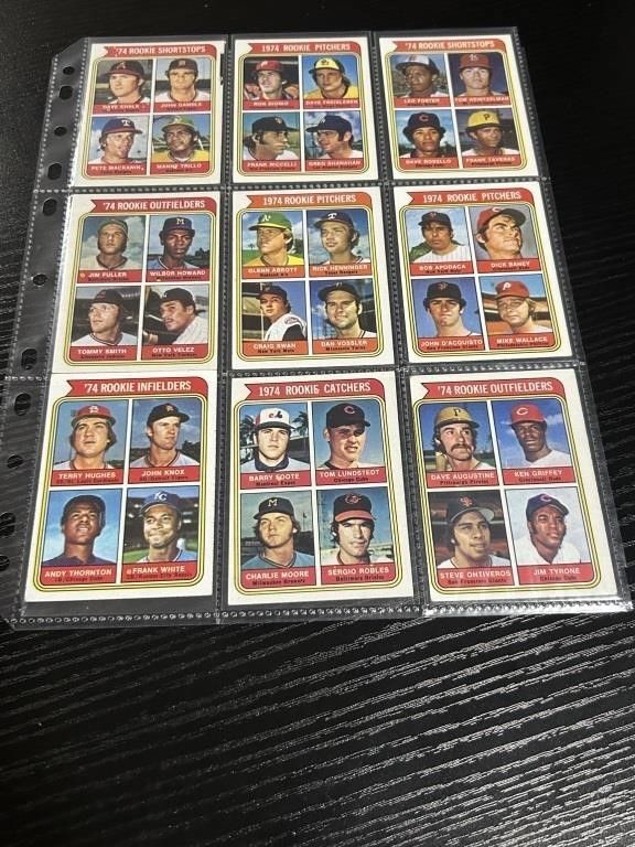 Lot 207: 1974 Topps Rookie Stars Card Lot (9 cards)