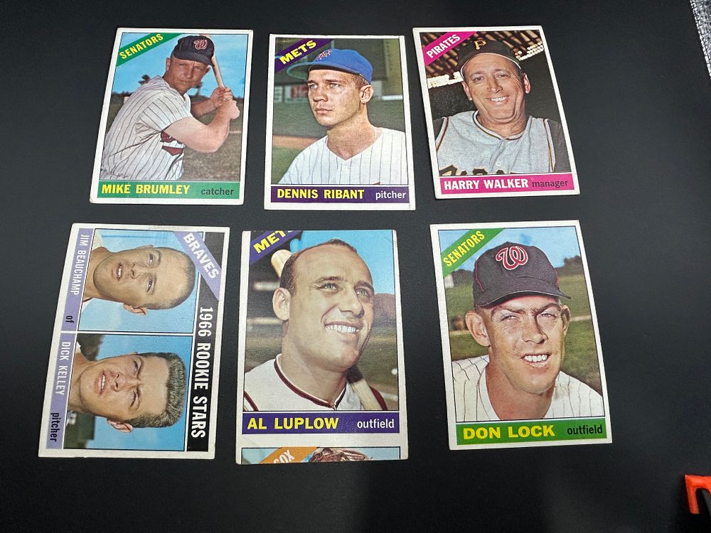 Lot 149: 1966 Topps Baseball Card Lot of 6 Different Cards