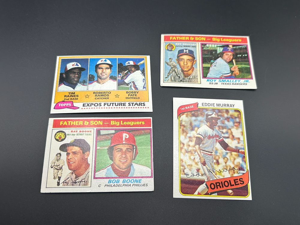 Lot 155: A Collection of Vintage Topps Baseball Cards Including 1981 Tim Raines Rookie and 1980 Eddie Murray