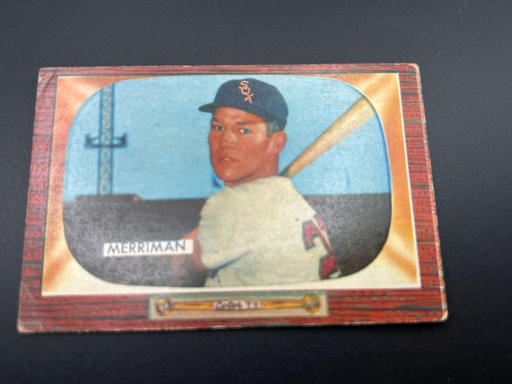 Lot 206: 1955 Bowman Baseball Card Lloyd Merriman #135 Chicago White Sox