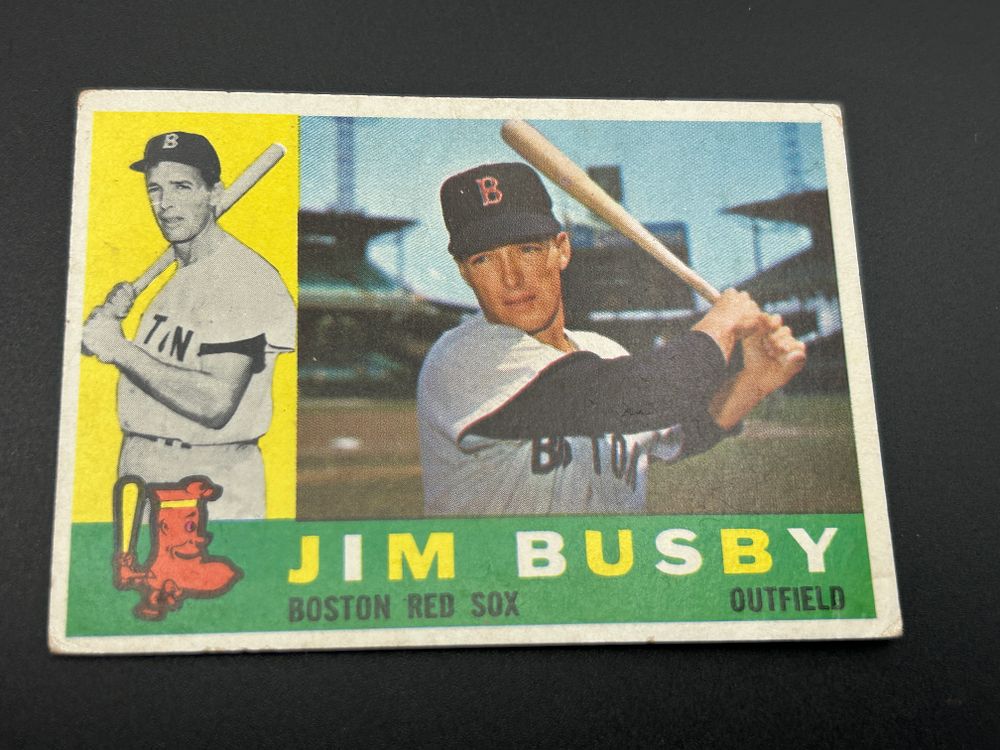 Lot 207: 1960 Topps Jim Busby Boston Red Sox Baseball Card Number 232