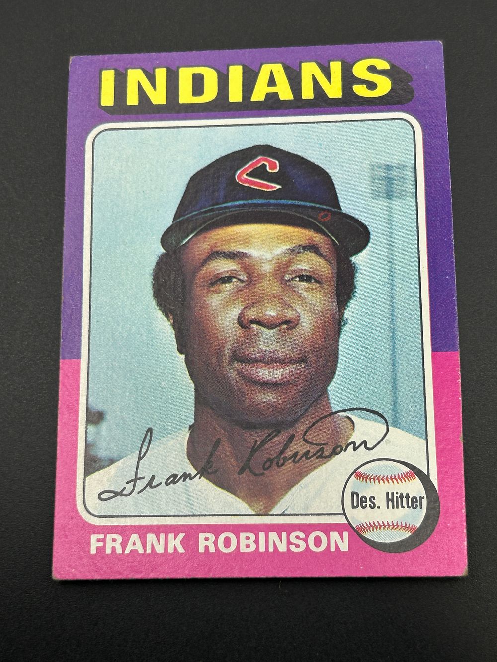 Lot 214: 1975 Topps Frank Robinson Cleveland Indians Card Number 580