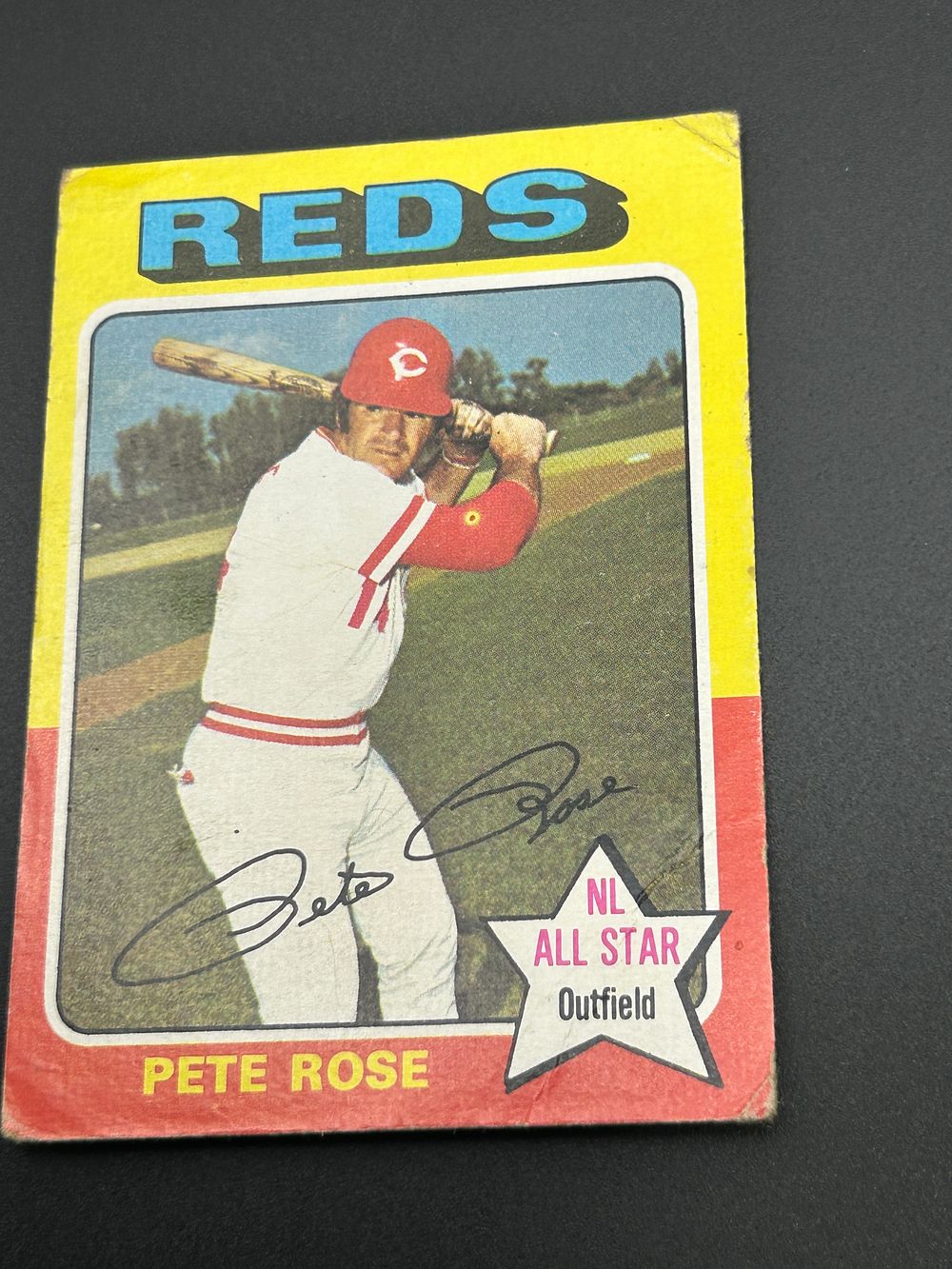 Lot 215: 1975 Topps Pete Rose Cincinnati Reds Baseball Card #320