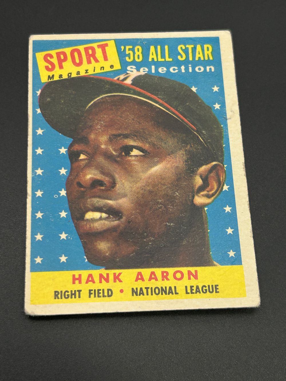 Lot 218: 1958 Topps Hank Aaron All-Star Baseball Card #488