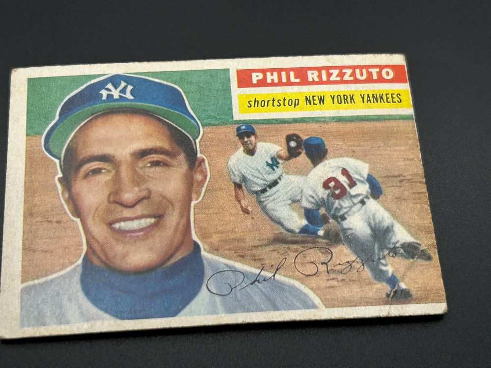Lot 229: 1956 Topps Phil Rizzuto Baseball Card #113 New York Yankees