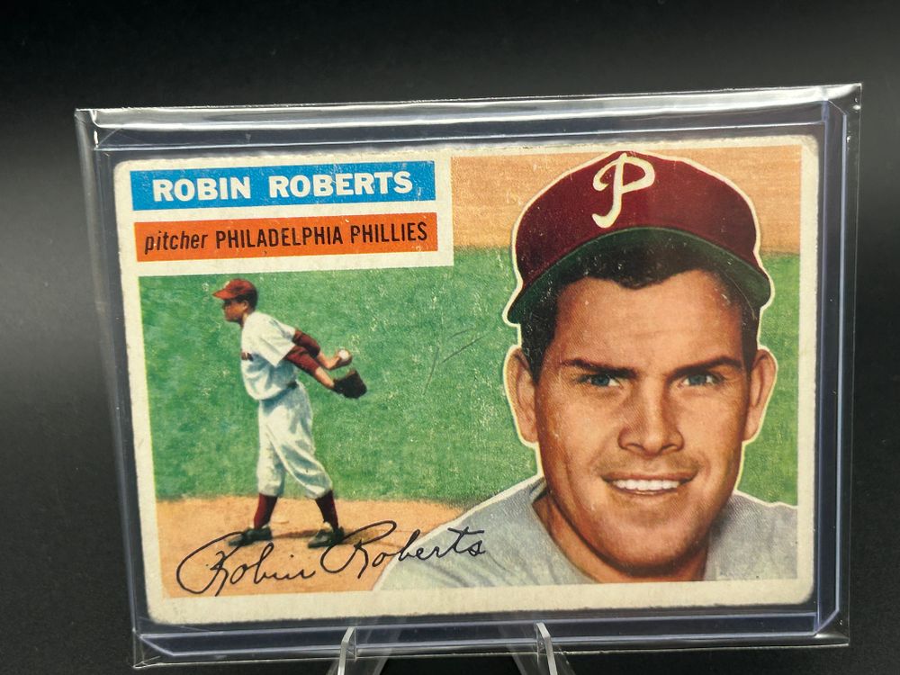 Lot 230: 1956 Topps #180 Robin Roberts Philadelphia Phillies Baseball Card