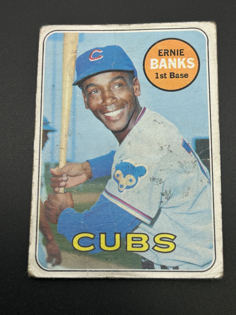 Lot 233: 1969 Topps Baseball  Ernie Banks Number 20