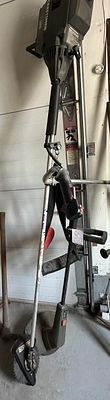 Weed Wacker Lot. Gas powered Craftsman trimmer with heavy duty metal blade and small electric 