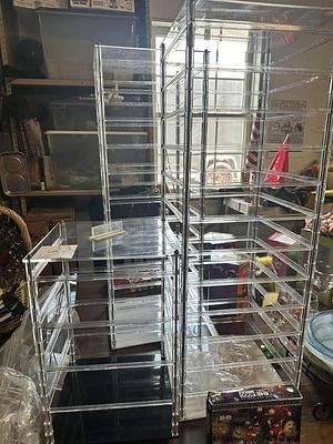 3 Acrylic Rotating Jewelry Display Racks
