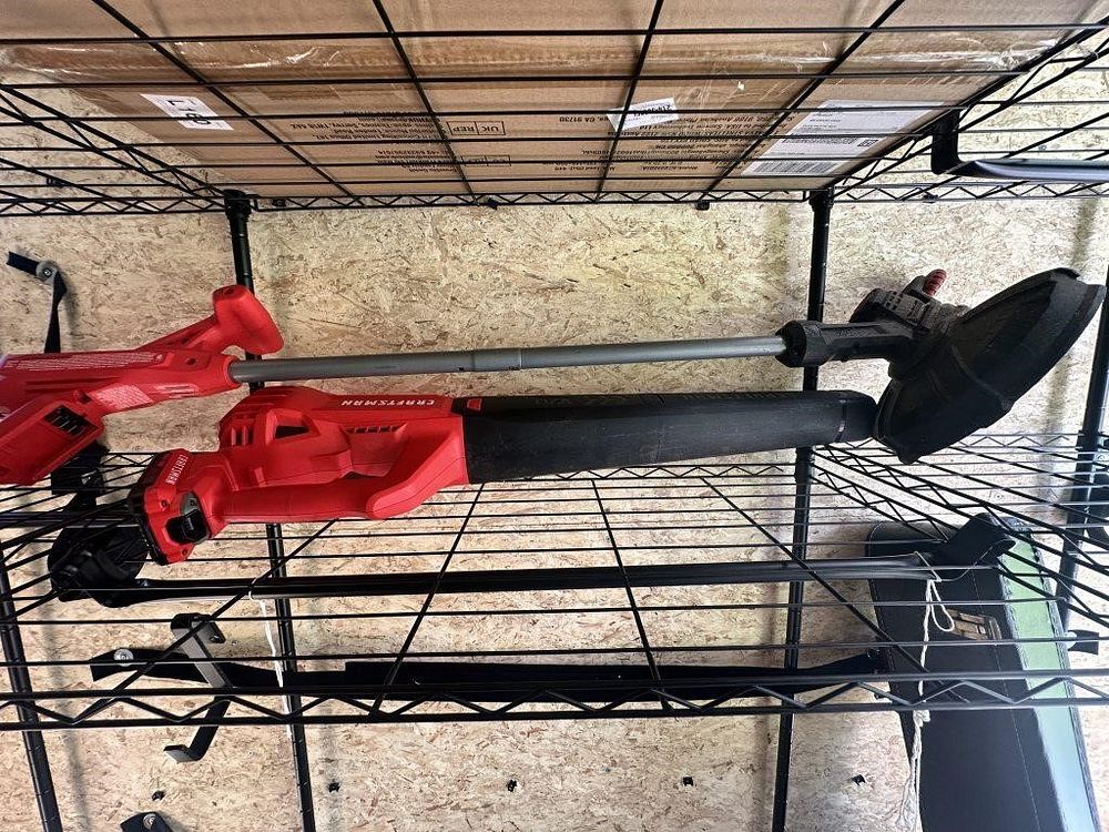 Lot 201: Craftsman Battery Operated Trimmer and Blower,
