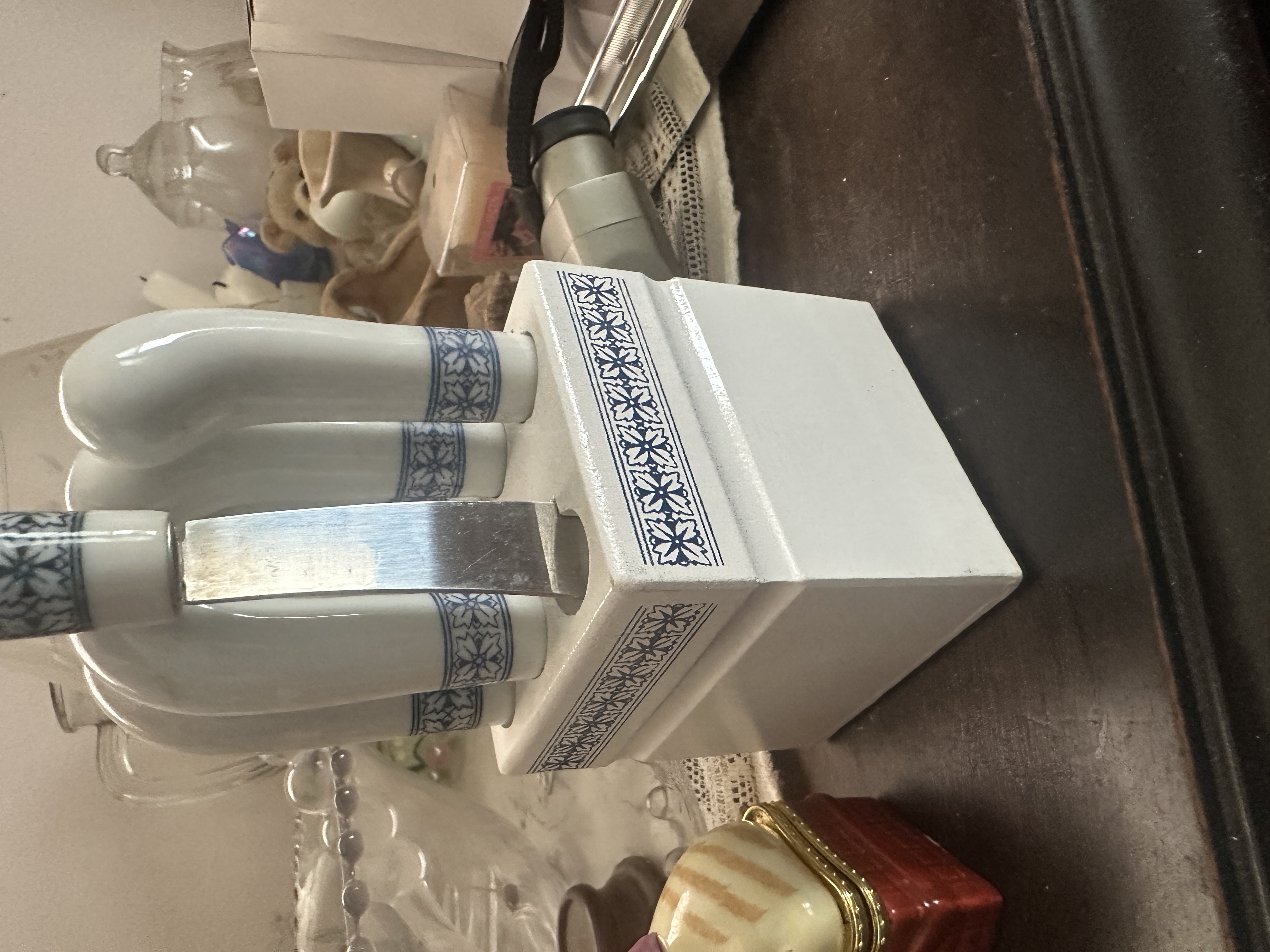 Furniture Tops & Windowsill Contents assorted glassware, decor, candles, small household items, boxed items, and contents from furniture top