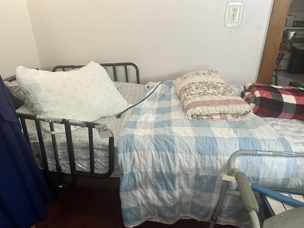 Drive Electric Hospital Bed w/ Side Rail Drive electric adjustable hospital bed with remote control and Guardian side rail. Includes mattres
