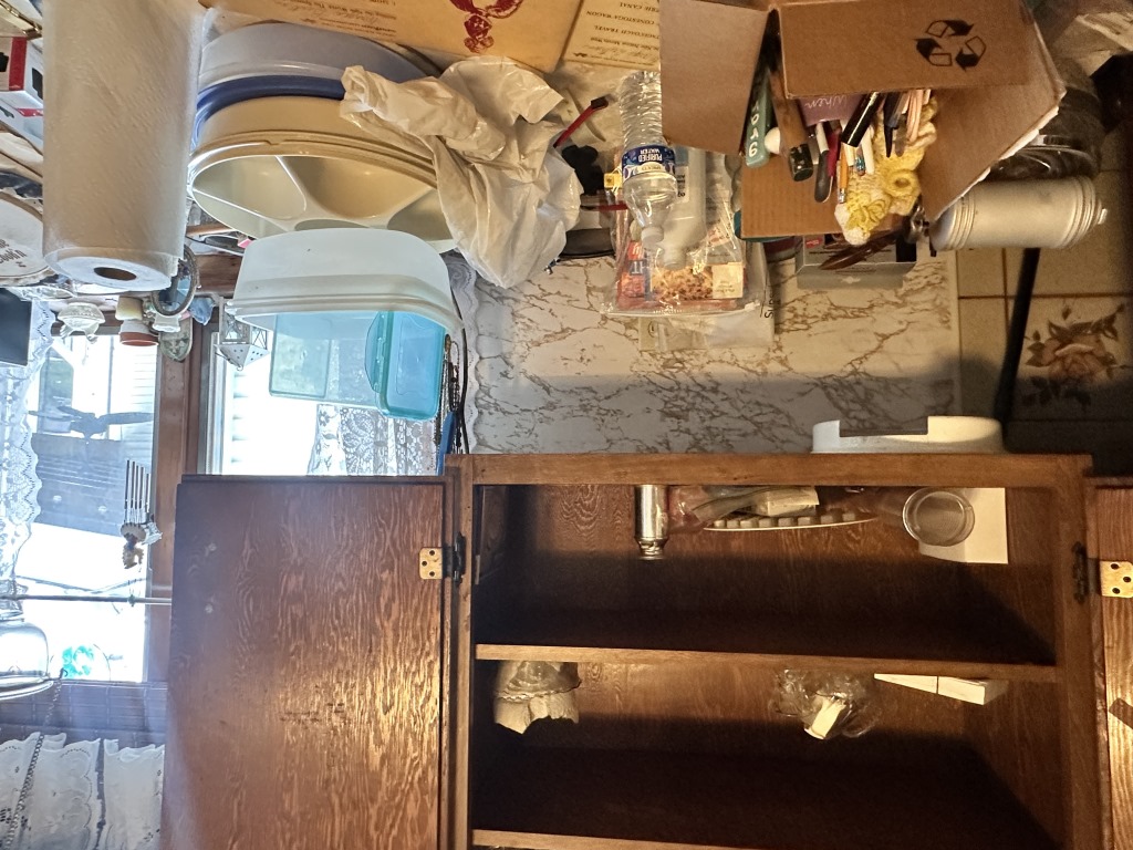 Pickers Rights Kitchen Cabinets , Drawers and Countertop (stove not included)