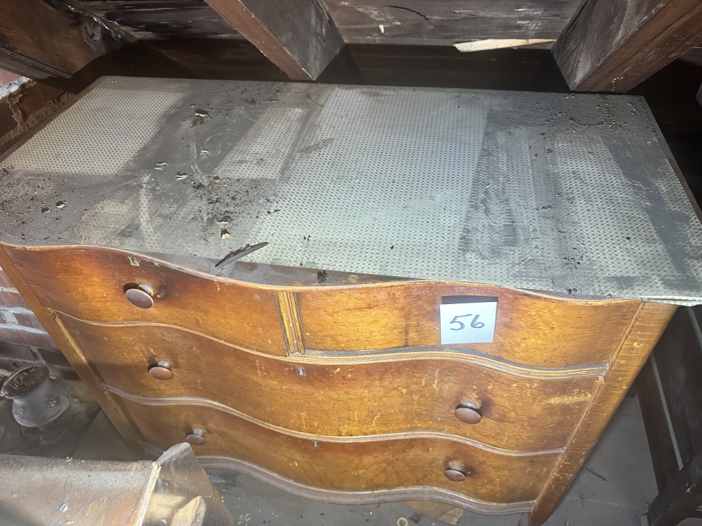 Antique Bow Front Dresser antique 4-drawer bow front dresser with wood knobs and keyhole escutcheons