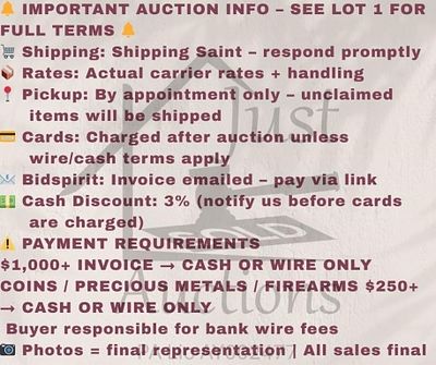 PLEASE READ-Important Auction Policies. Welcome to Just Sold Auctions! Please review the 
