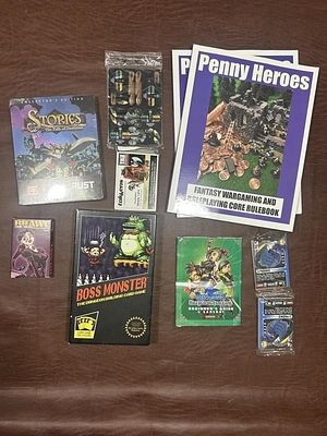 Fantasy Card Games and Rulebook Lot. Assorted fantasy gaming items including Stories: The Path 