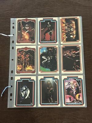 1978 Donruss KISS Series 1 Trading Cards. Assorted vintage KISS trading cards stored in 