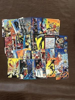 1993 Valiant Era Trading Card Collection. Assorted cards from the 1993 Valiant Era trading card 
