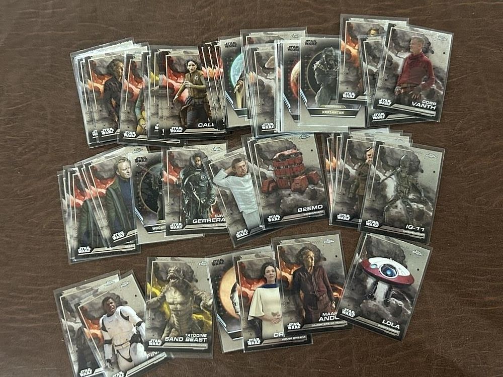 Lot 308: 2024 Topps Chrome Star Wars Trading Card Lot 50+